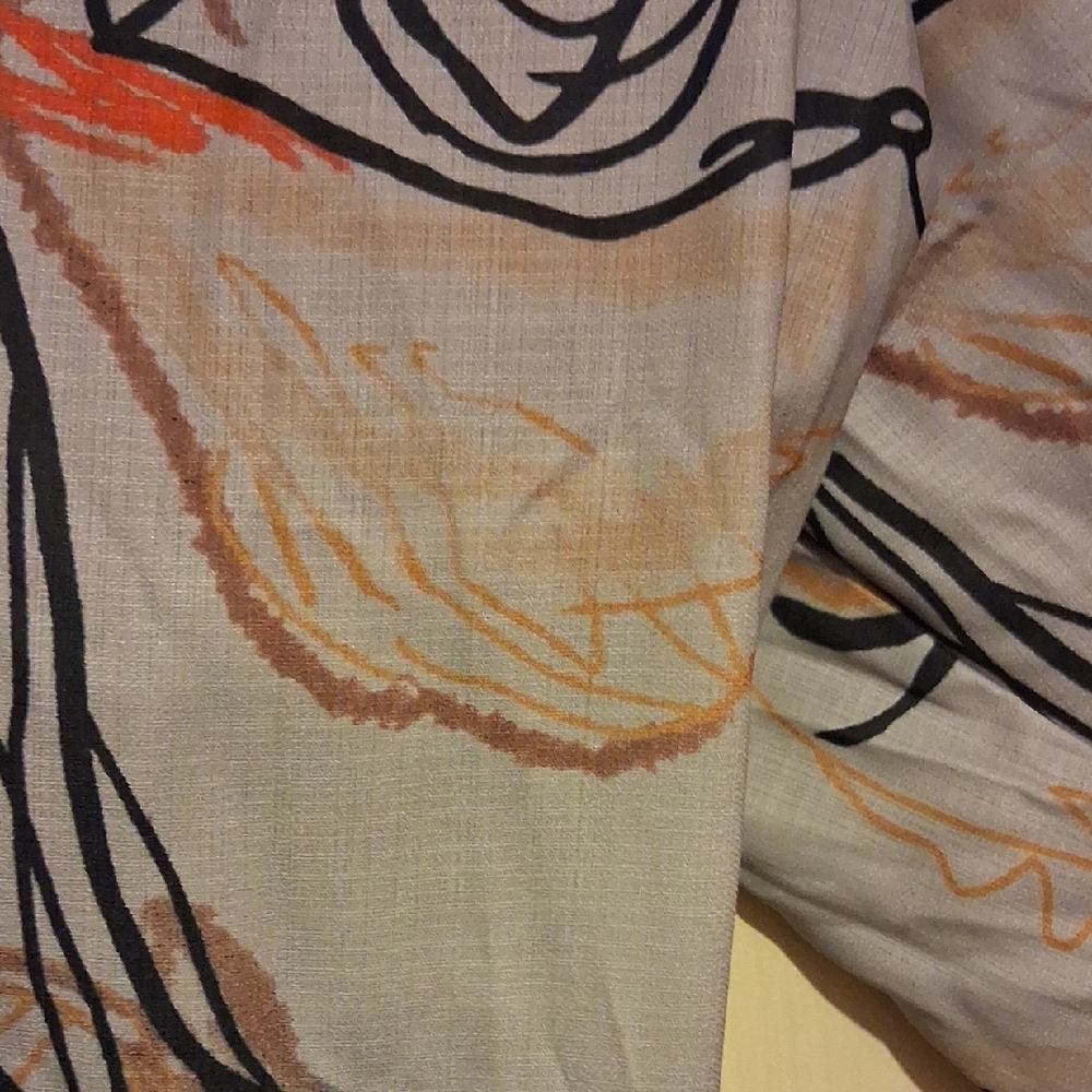 Abstract Face Print Wide Leg Pants - Gray - Picture 6 of 6